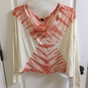 Orange and white Free People top!!!